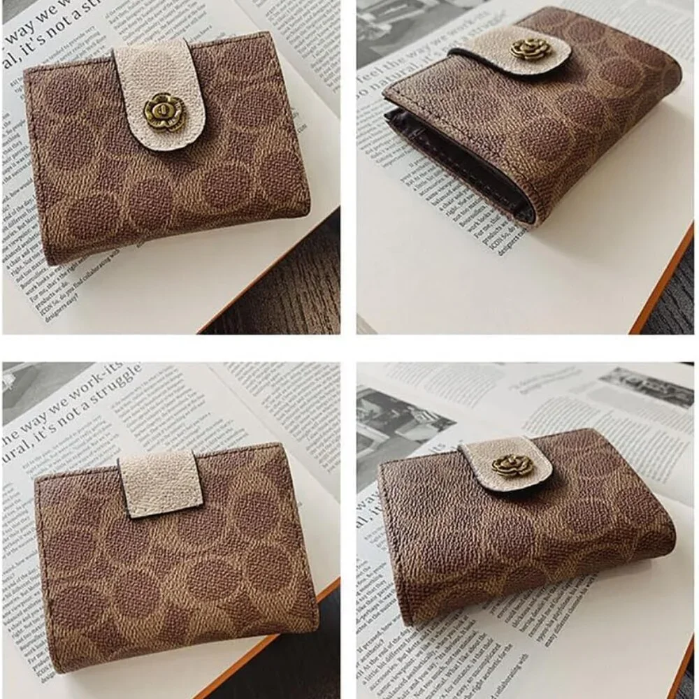 PU Leather Slim Bifold Wallet Minimalist Card Holder RFID Coin Purse